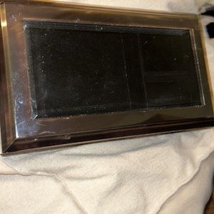 Pottery Barn Jewelry/Accessory holder Box. SMOKY BLACK HLASS TOP